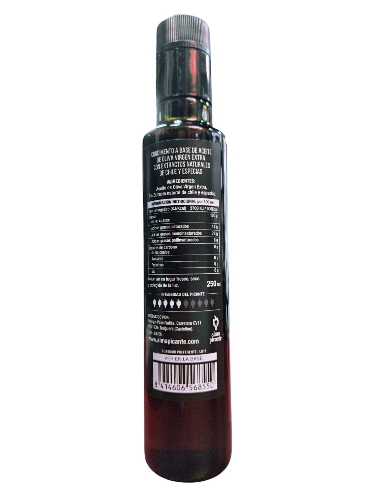 ACEITE DE OLIVA PICANTE CON ALBAHACA ALMA PICANTE 250ml