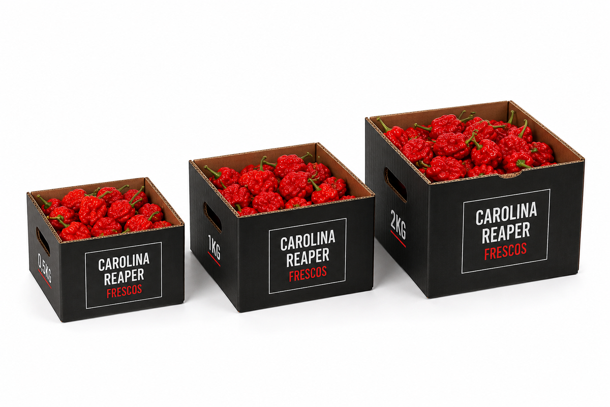 CHILES FRESCOS CAROLINA REAPER - ORGÁNICO – 1 KG – FREE SHIPPING! – ¡ENVÍO GRATUITO!
