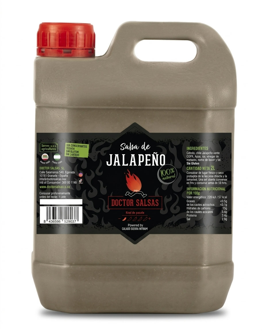 Salsa Jalapeño Formato Profesional - 2L - Doctor Salsas DOCTOR SALSAS