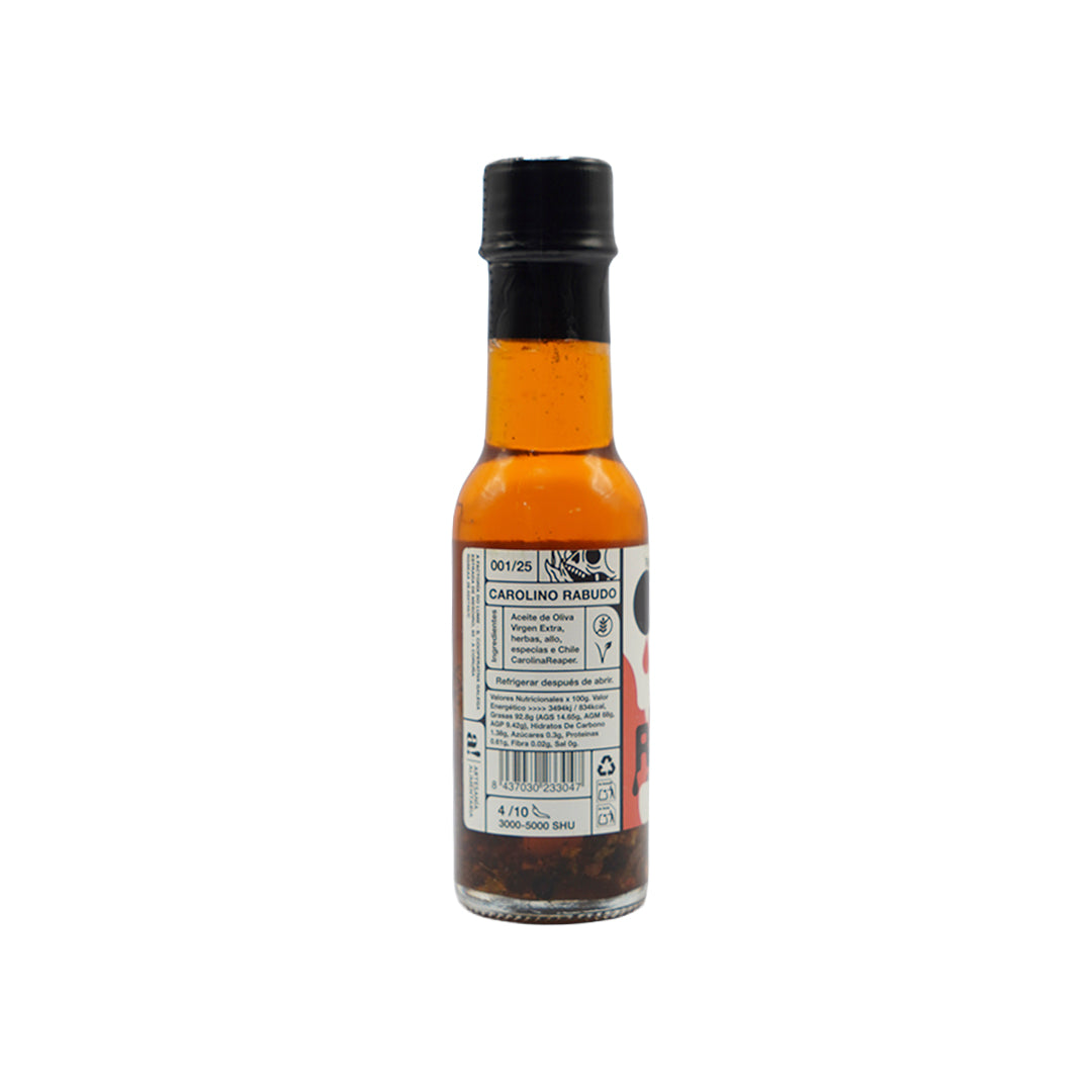 Aceite Carolino Rabudo Carolina Reaper - 100ml - A Factoria do Lume A FACTORIA DO LUME