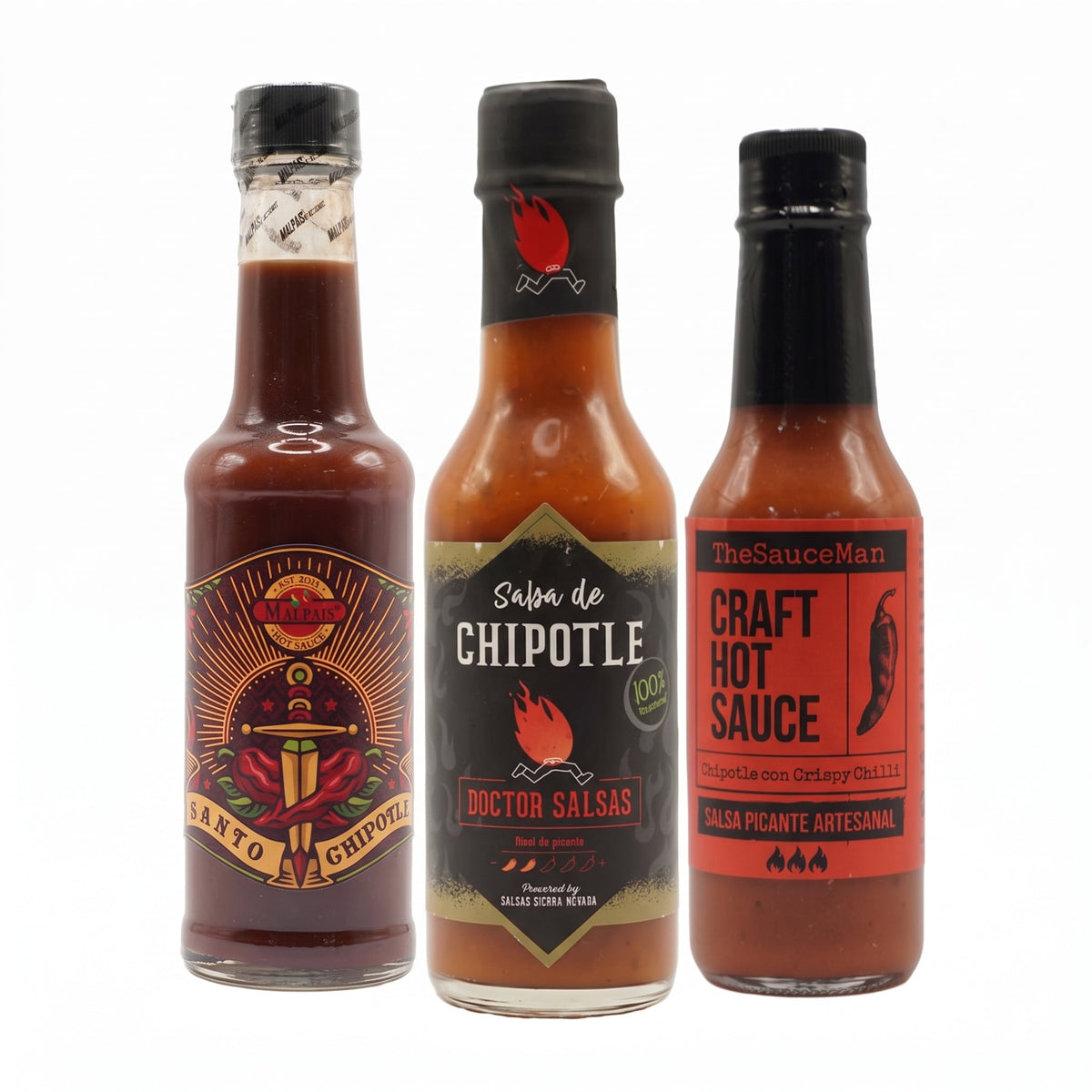 Pack Trío del Humo - 3 Salsas de Chipotle - Spicy HONNEYS