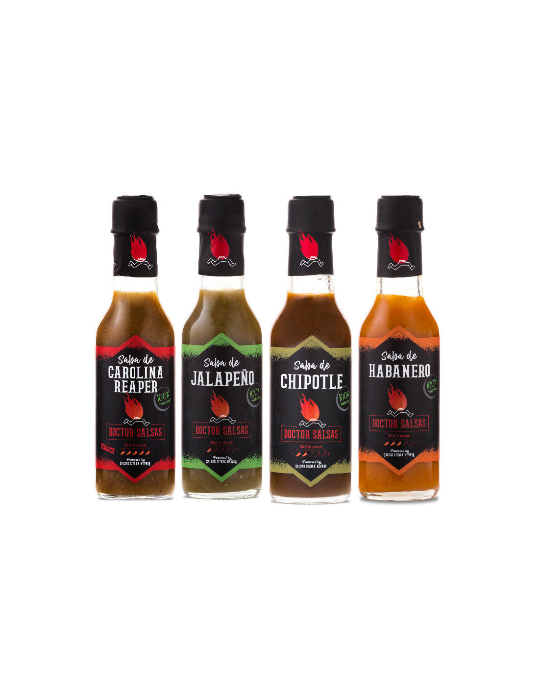 Pack Degustación 4 x 150ml Salsas Picantes - Doctor Salsas
