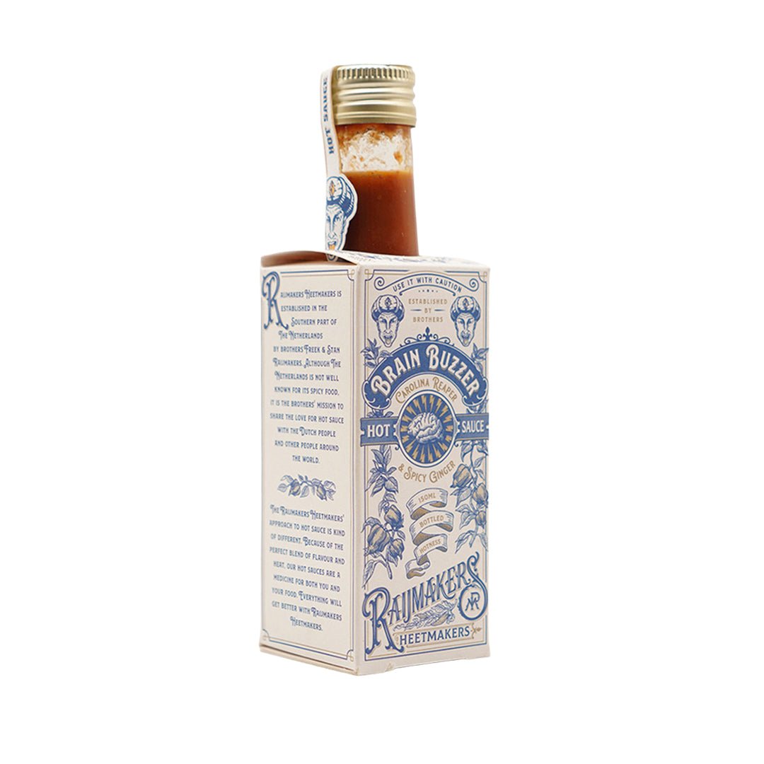 Salsa Brain Buzzer Carolina Reaper y Jengibre - 150ml - Raijmakers RAIJMAKERS