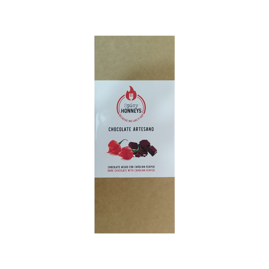 CHOCOLATE NEGRO CON CAROLINA REAPER 100gr