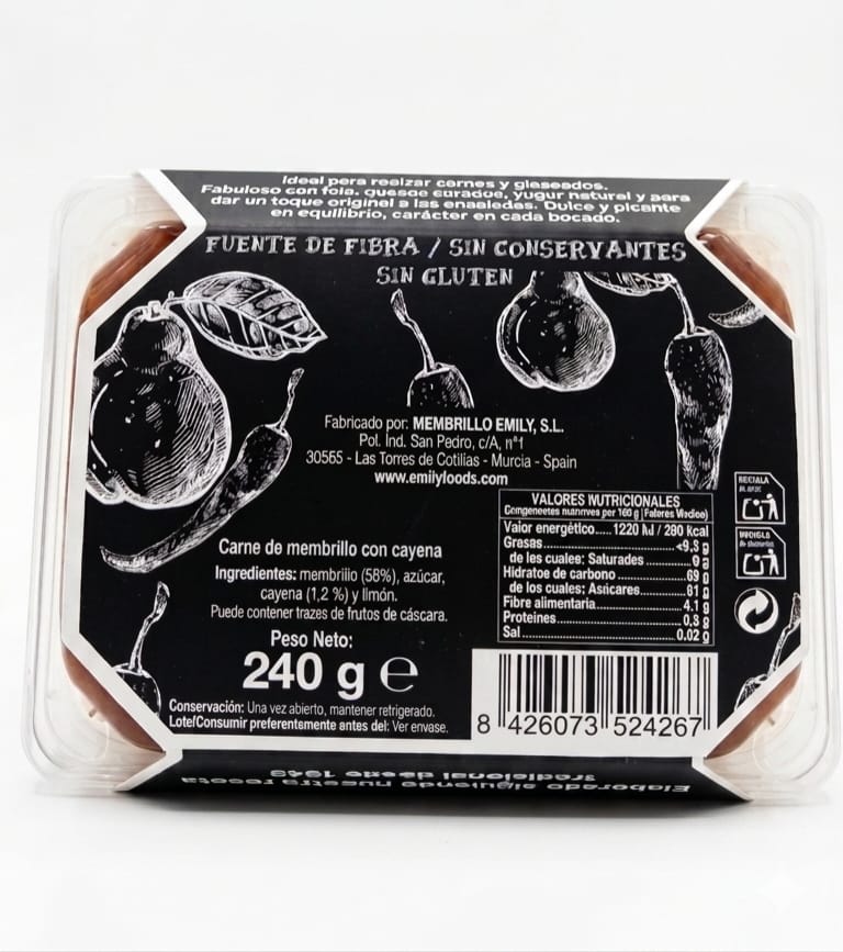 Membrillo picante 240 g - Emily Foods