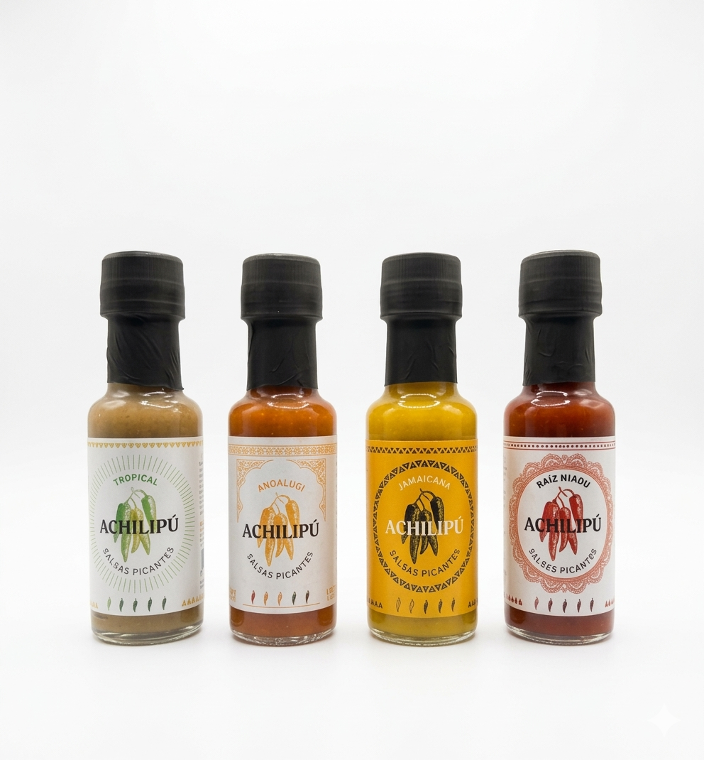 Pack 4 Salsas Artesanas - 4 x 125ml - Achilipu ACHILIPU