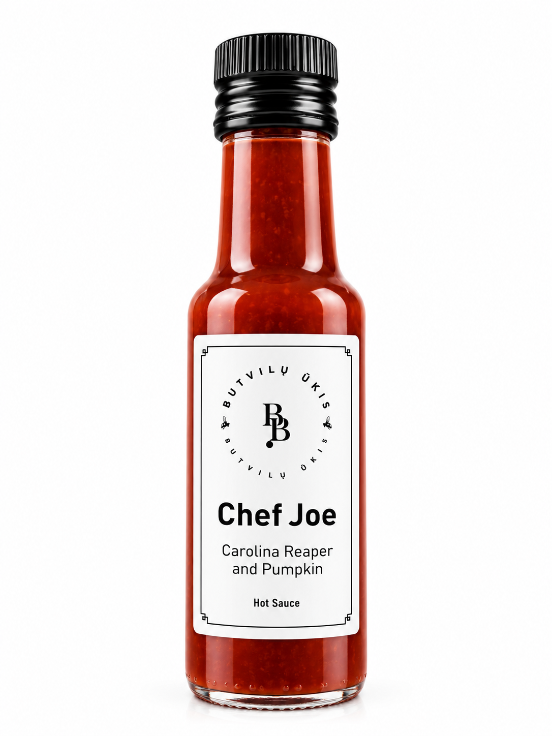 Carolina Reaper & Pumpkin Sauce 100 ml - Chef Joe Butvilu - vista frontal