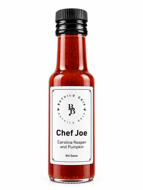 Carolina Reaper & Pumpkin Sauce 100 ml - Chef Joe Butvilu - vista frontal