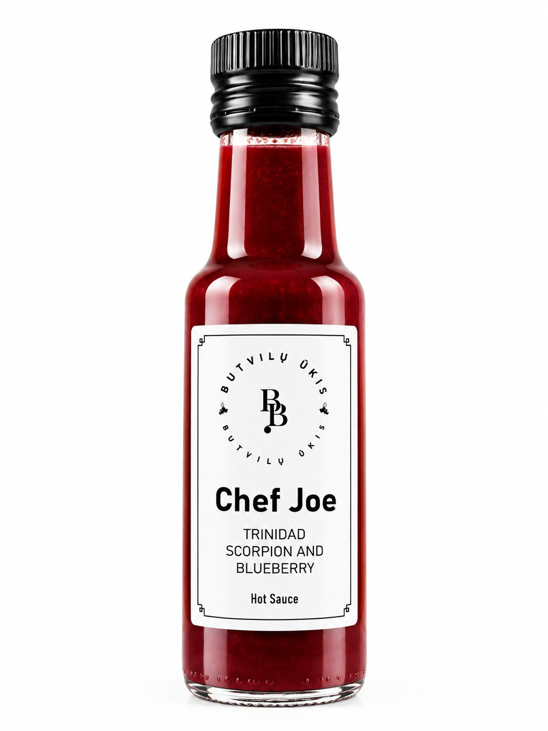 Trinidad Scorpion & Blueberry Sauce 100 ml - Chef Joe Butvilu - vista frontal