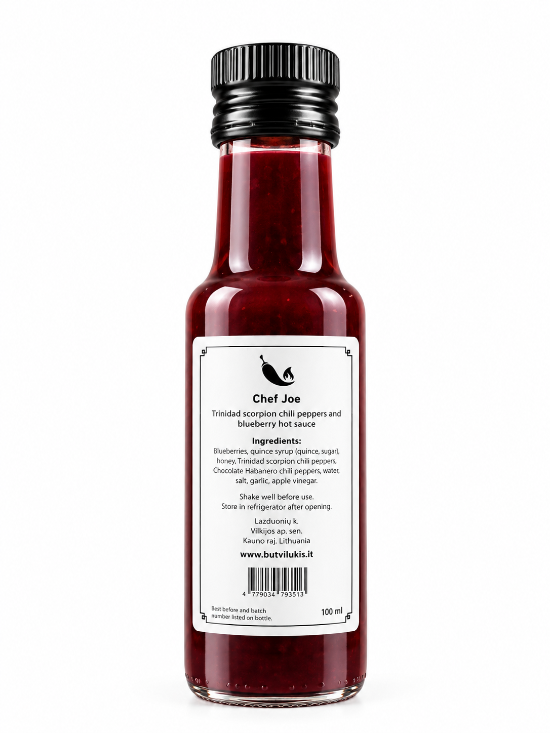 Salsa Trinidad Scorpion y Arándanos - 100ml - Chef Joe Butvilu CHEF JOE BUTVILU