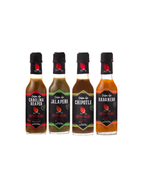 Pack Degustación 4 x 150ml Salsas Picantes - Doctor Salsas