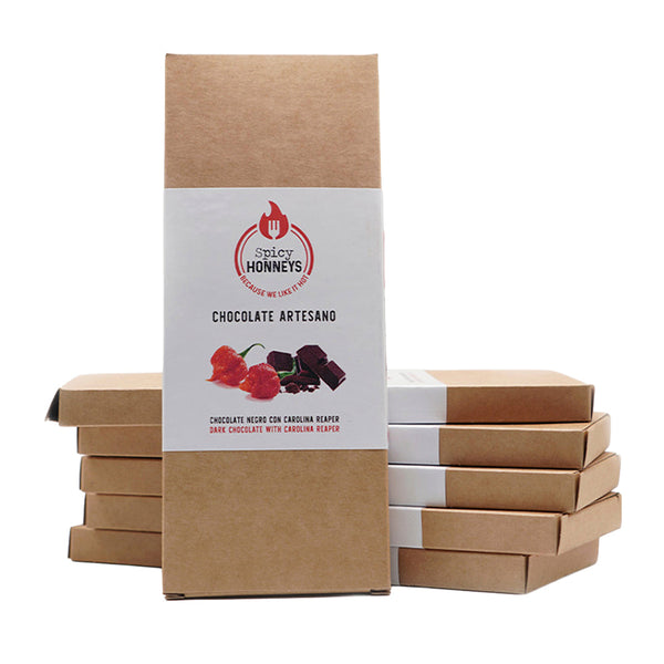 Tableta De Chocolate + Carolina Reaper - Cacao 70% 100 G - Spicy Honneys
